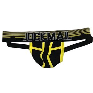 Jockmail Rugby Jockstrap Yellow Size L‎ (30-32) JM224 NWT